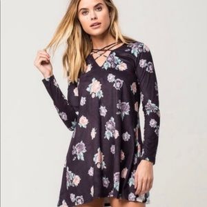 Socialite Purple Floral Mini Dress